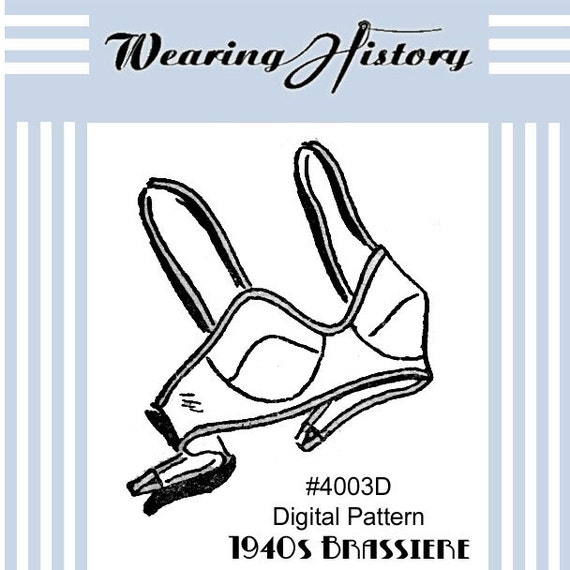 Vintage Lingerie | New Underwear, Bras, Slips 1940s Brassiere Bra Sewing Pattern- PDF- Wearing History $5.00 AT vintagedancer.com