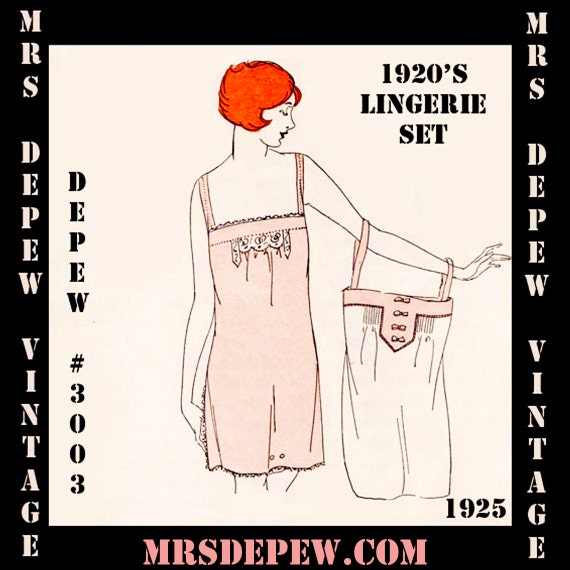 Vintage Lingerie | New Underwear, Bras, Slips 1920s Flapper Basic Lingerie Ebook Depew 3003 -INSTANT DOWNLOAD- $7.50 AT vintagedancer.com