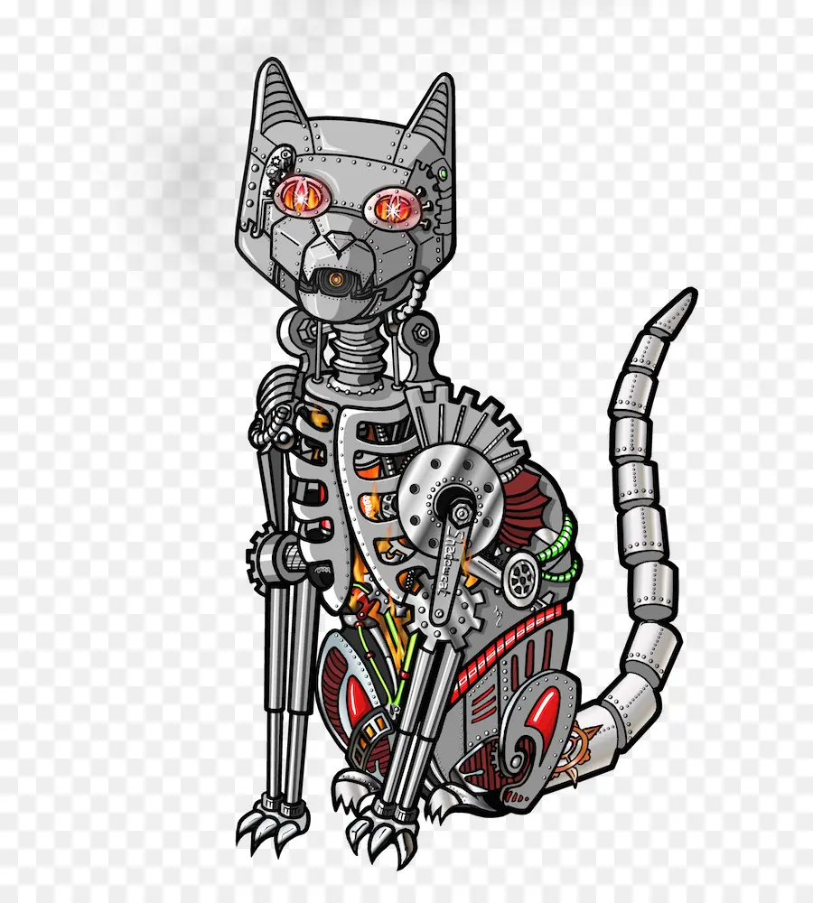 قطة روبوت，Robot PNG