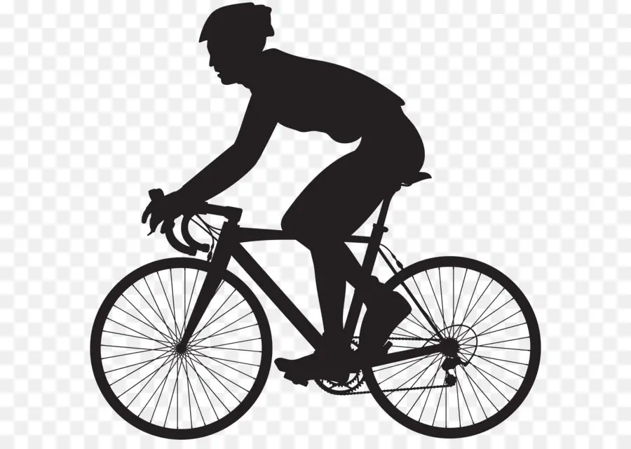 Silhouette Cycliste，Vélo PNG