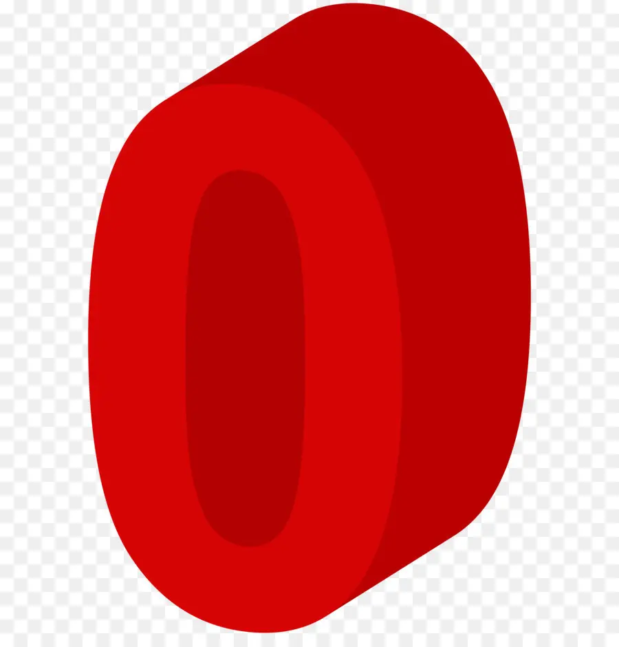 Numéro Rouge Zéro，3d PNG