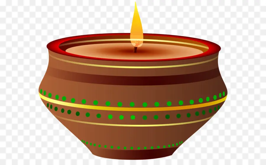 Lampe En Argile Avec Flamme，Argile PNG