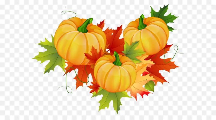 Citrouilles Et Feuilles，Automne PNG