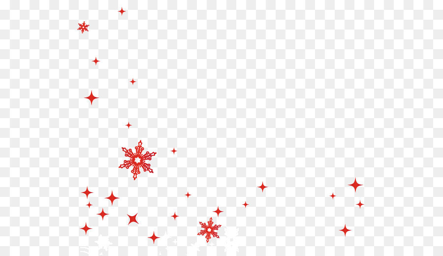 Flocons De Neige Rouges，Étoiles PNG