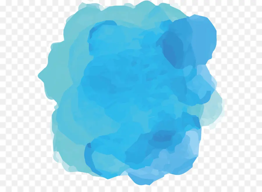 Aquarelle Bleue，Peinture PNG