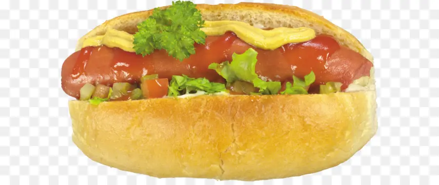 Hot Dog Avec Garnitures，Sandwich PNG