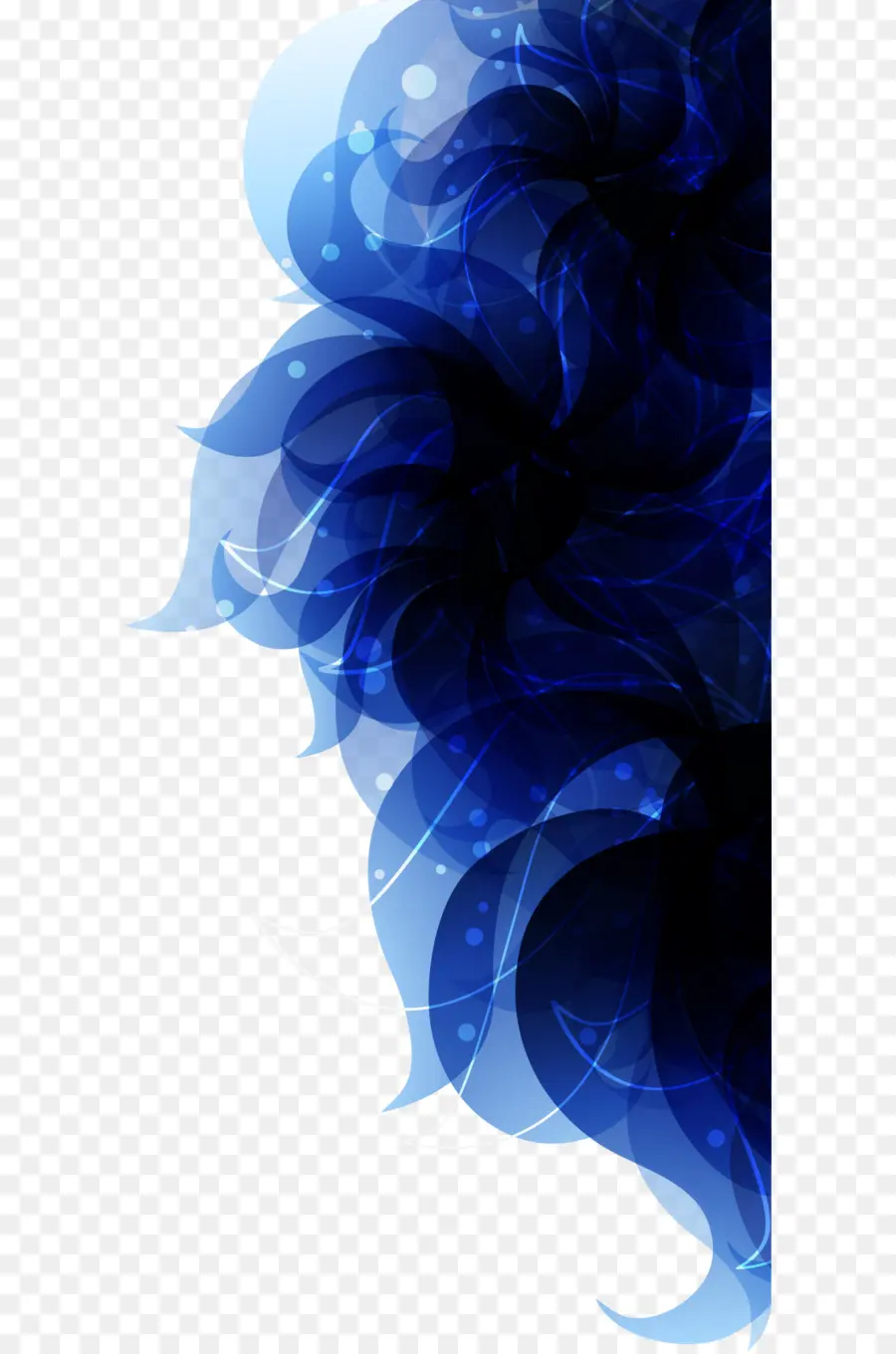 Fleurs Abstraites Bleues，Abstrait PNG