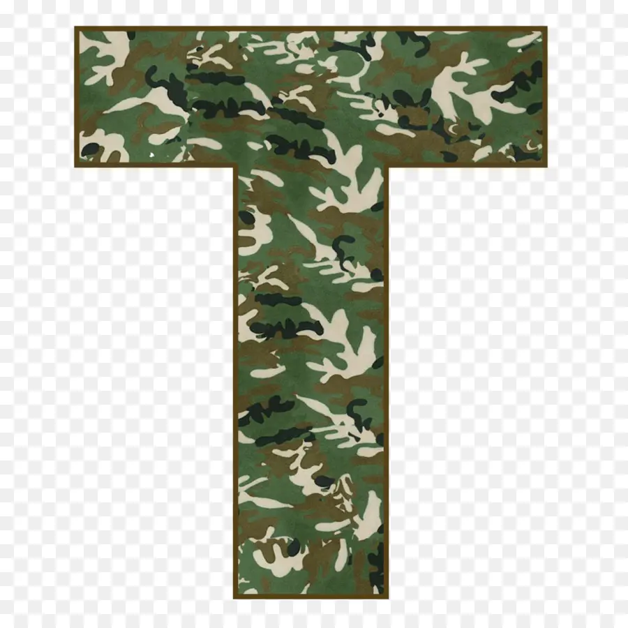 Lettre Camouflage T，Alphabet PNG