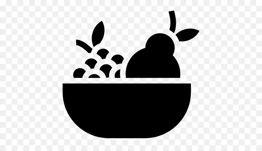 Silhouette De Bol De Fruits，Fruit PNG