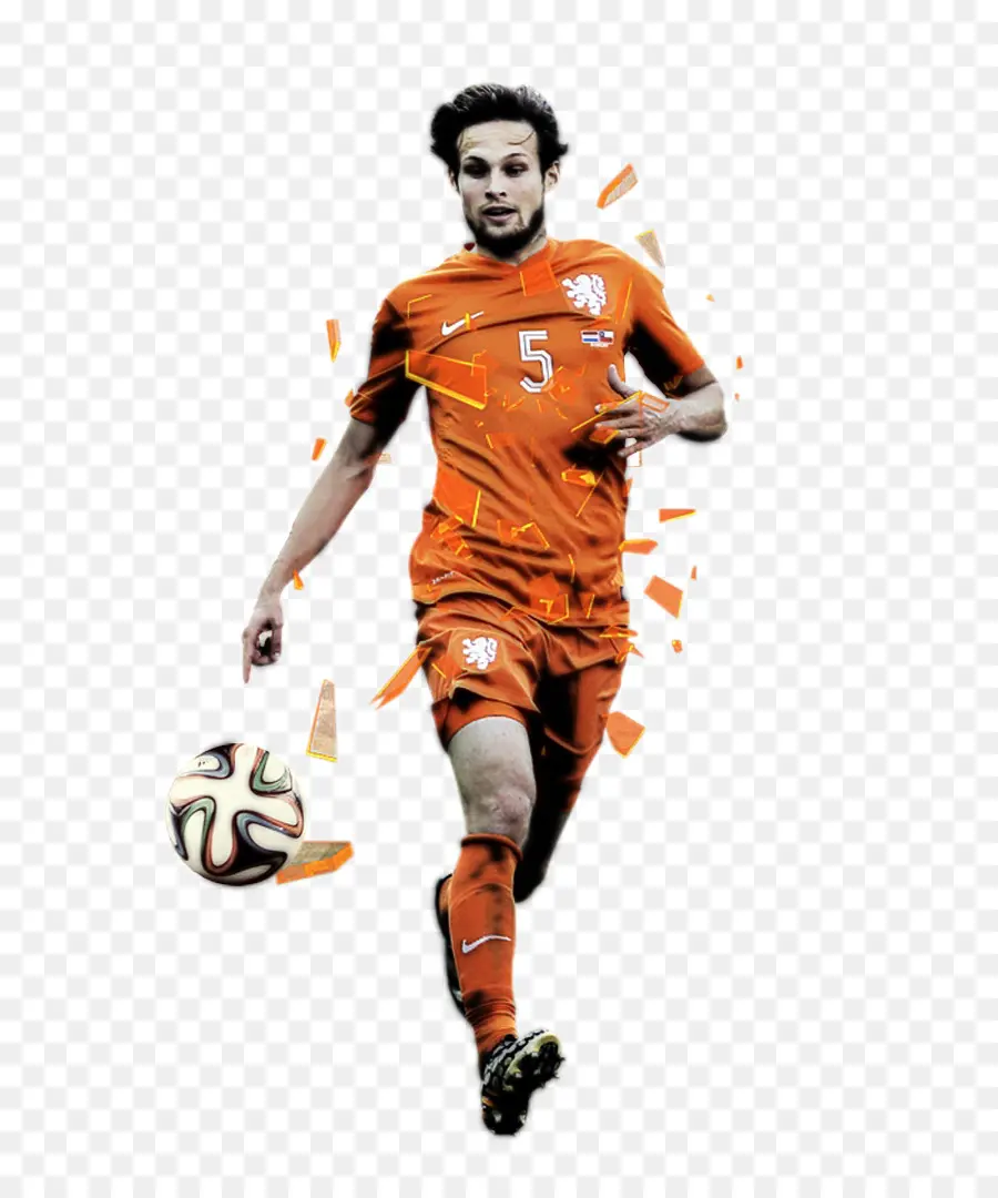 Footballeur，Maillot Orange PNG