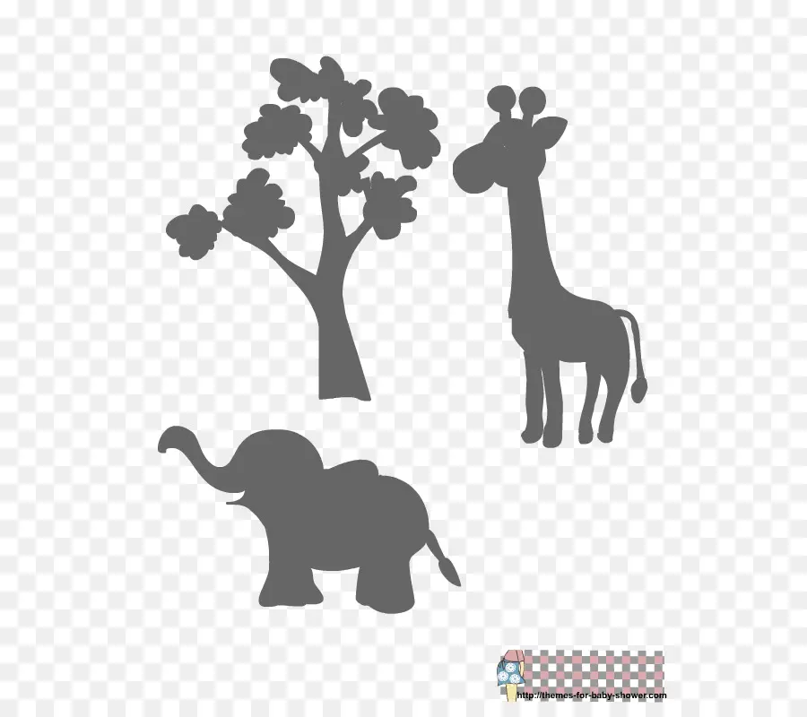 Silhouettes D'animaux，Arbre PNG