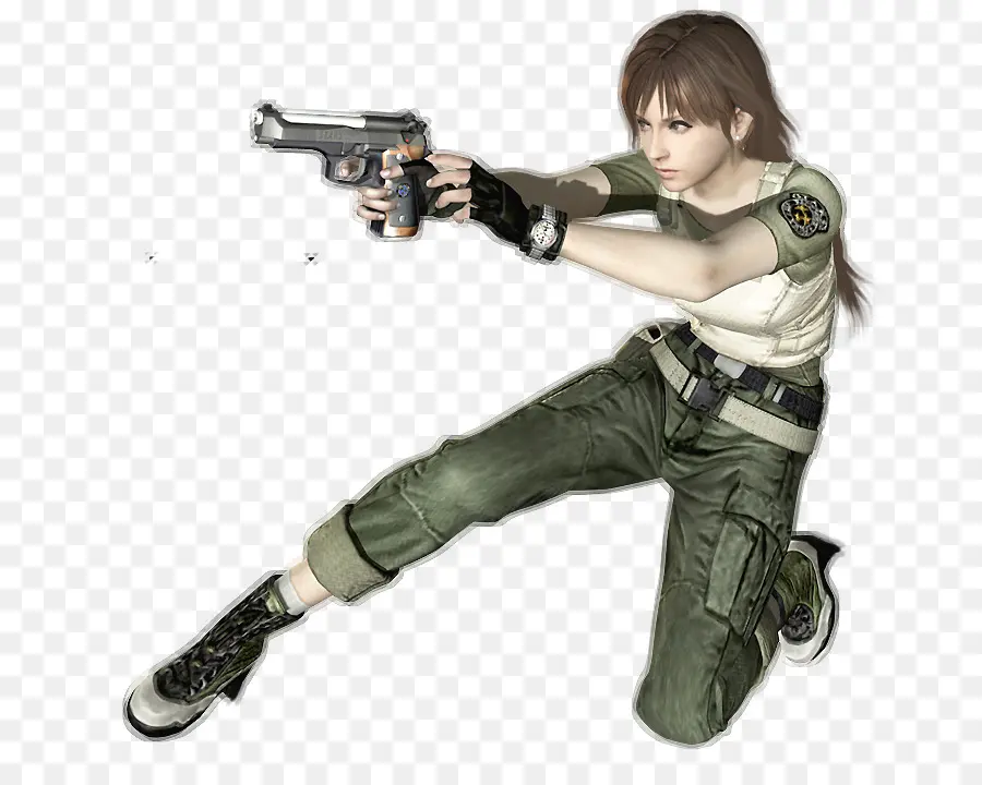 Femme Avec Pistolet，Action PNG