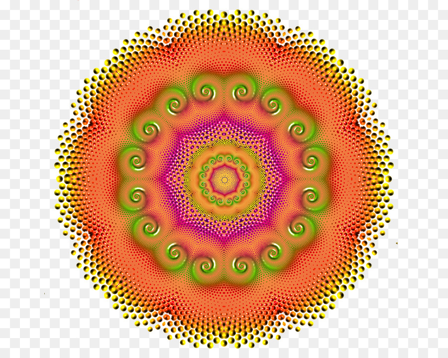 Mandala Coloré，Modèle PNG