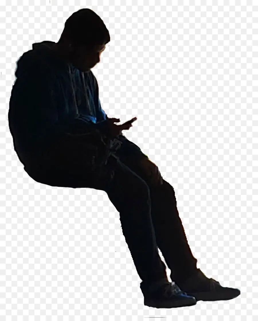 Silhouette Avec Téléphone，Smartphone PNG