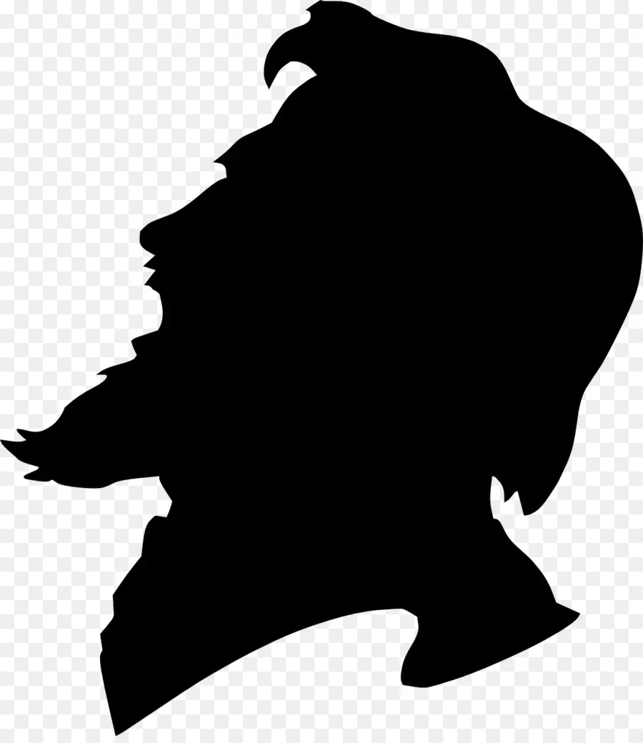 Silhouette Barbue，Profil PNG