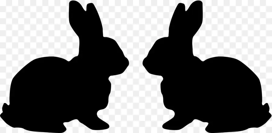 Silhouettes De Lapin，Silhouette PNG