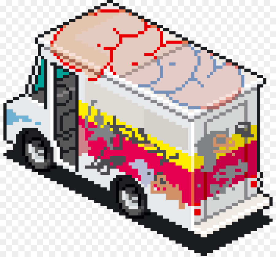 Camion De Pixel Art，Cerveau PNG