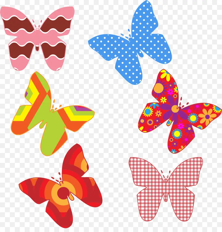 Papillons Colorés，Motifs PNG