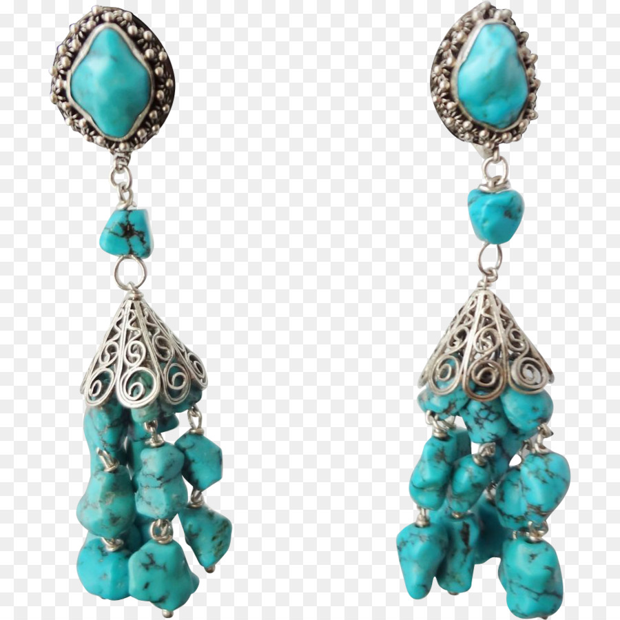 Boucles D'oreilles，Turquoise PNG