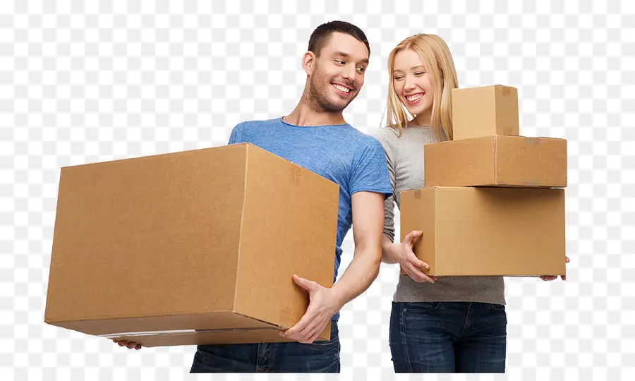 Les Gens Avec Des Cartons，Couple PNG