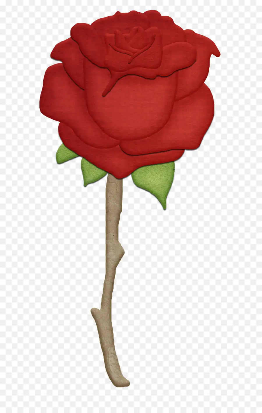 Rose Rouge，Tige PNG