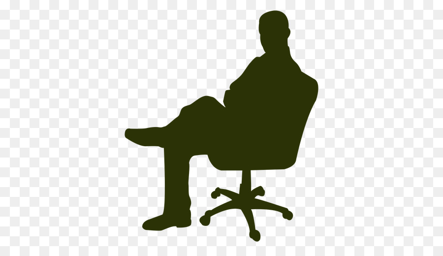 Silhouette D'homme D'affaires，Chaise PNG