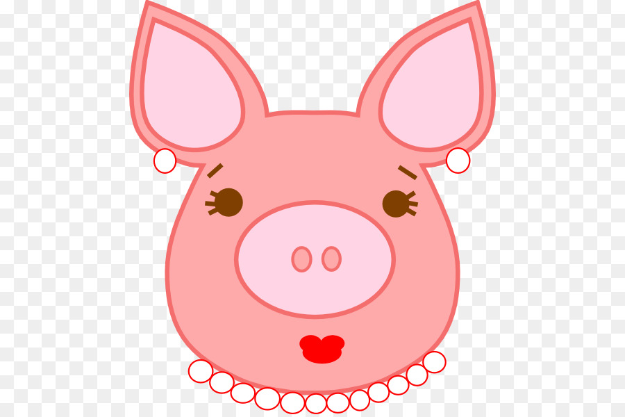 Cochon Rose，Dessin Animé PNG