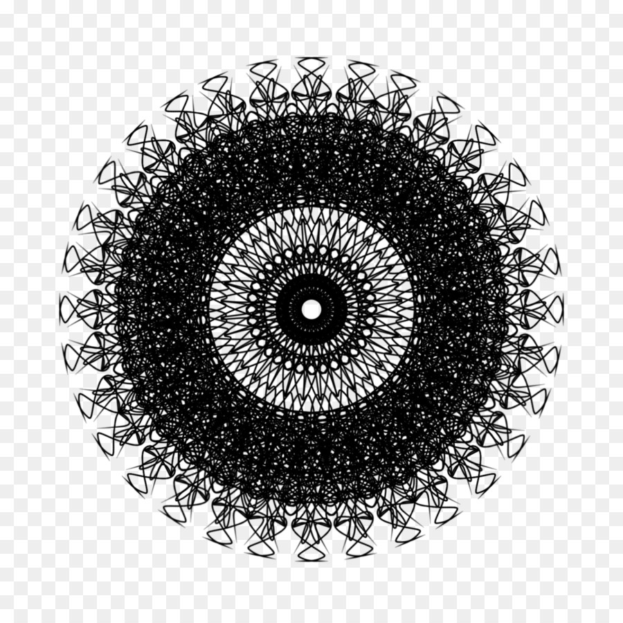 Mandalas，Noir PNG