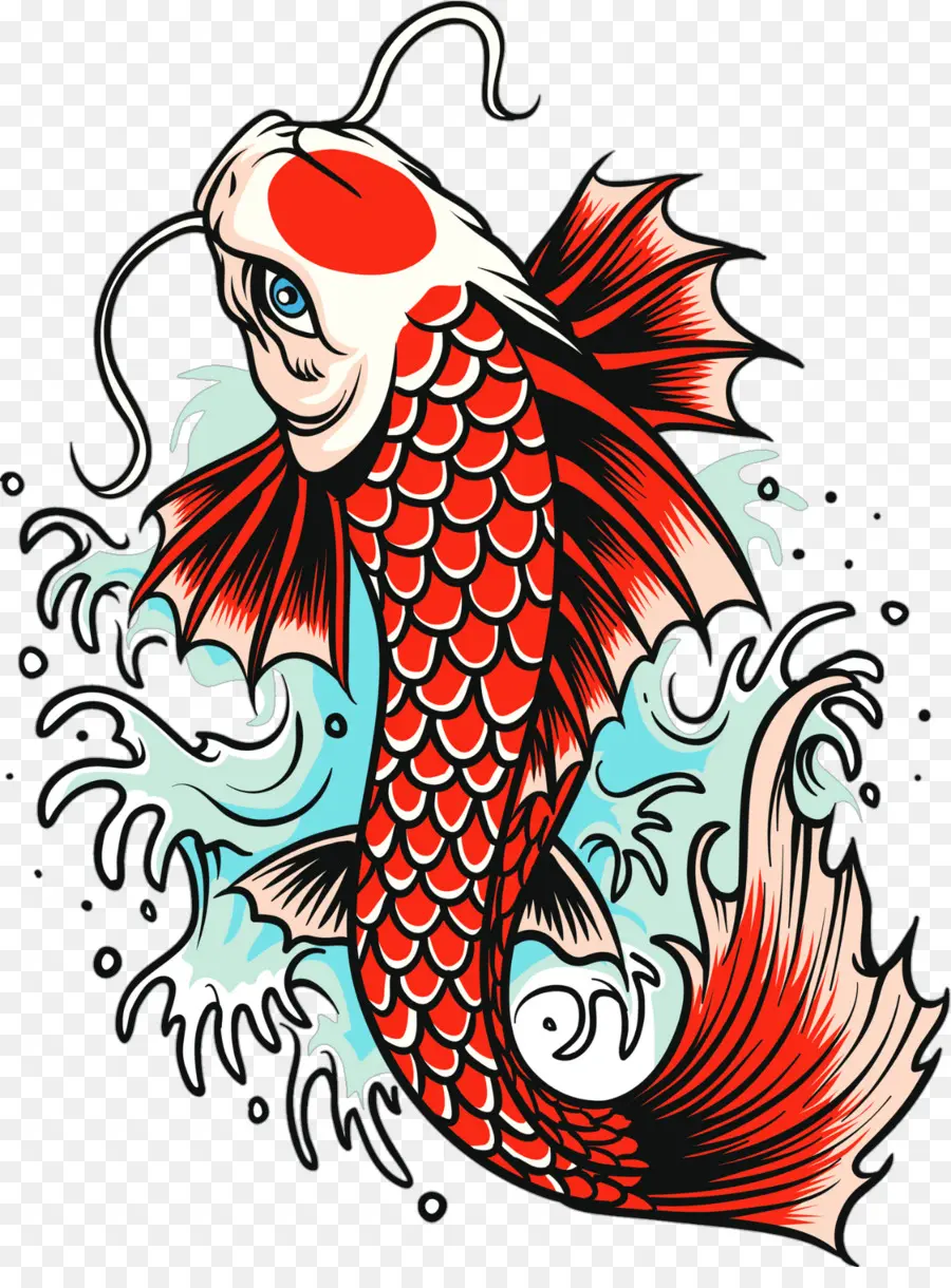 Poisson Koi，Eau PNG