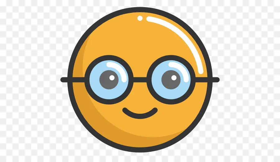 Emoji Jaune Avec Des Lunettes，Souriant PNG