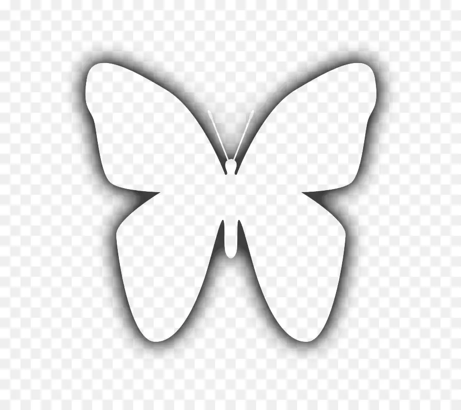 Silhouette De Papillon，Papillon PNG