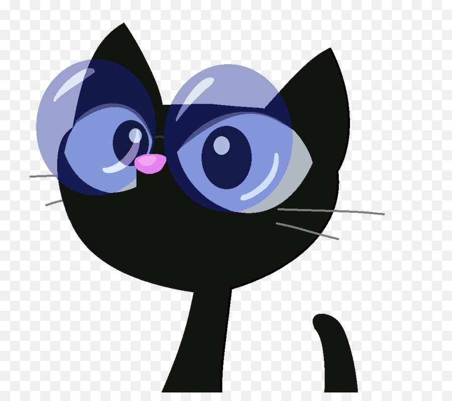 Chat Noir Avec Des Lunettes，Lunettes PNG