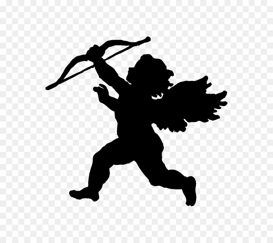 Silhouette De Cupidon，Arc PNG