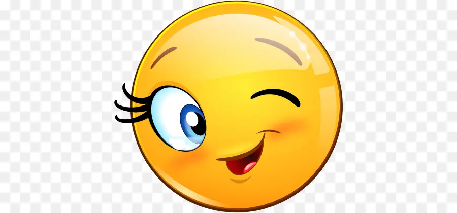 Emoji Clignotant，Sourire PNG