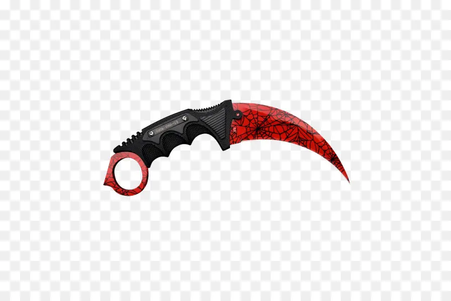 Couteau Karambit Rouge，Lame Incurvée PNG