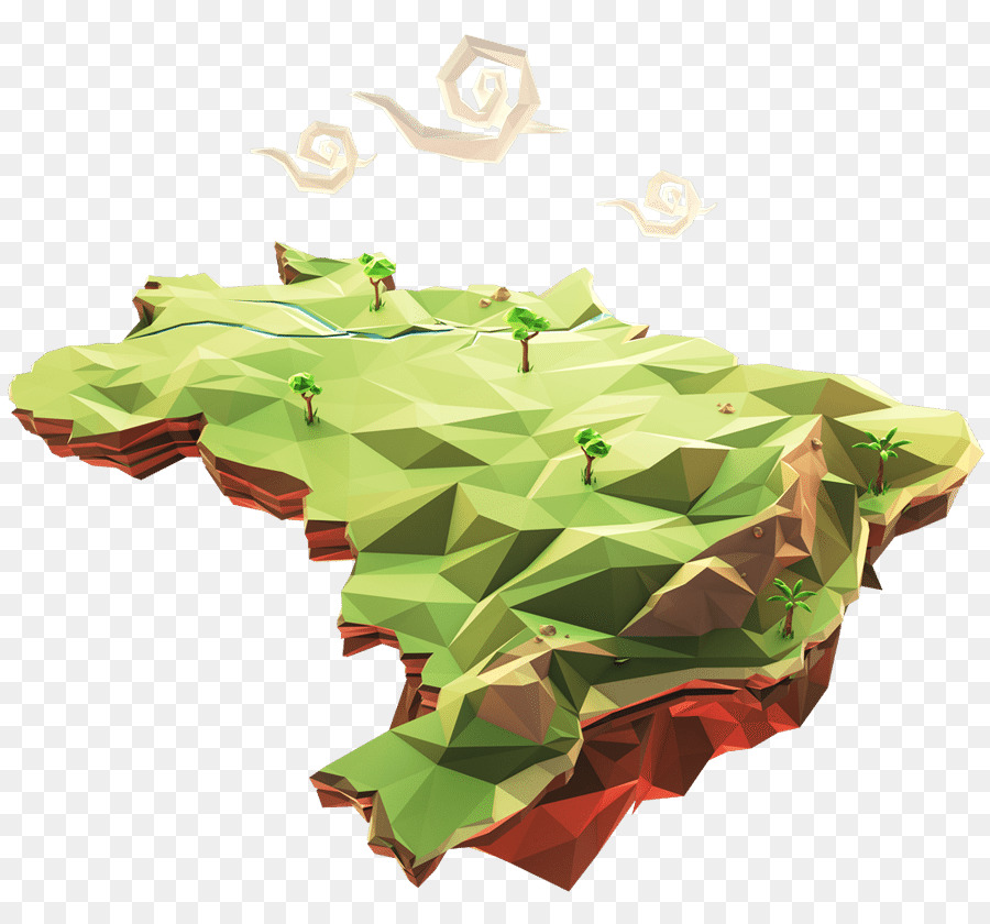 Carte Low Poly，Géographie PNG