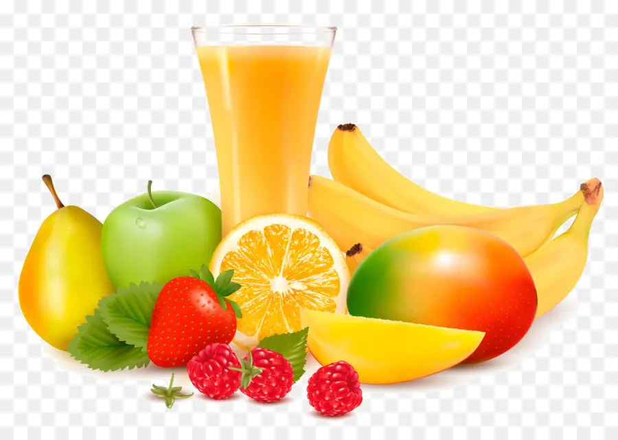 Fruits Et Jus，En Bonne Santé PNG