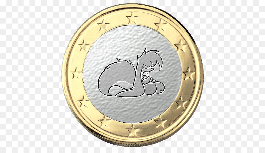 Pièce En Euros Avec Dessin Animé，Devise PNG