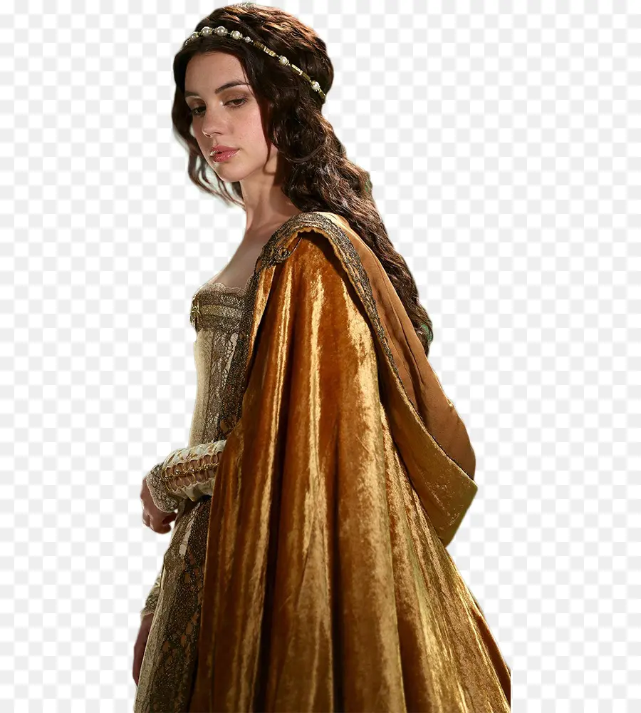 Femme En Robe Médiévale，Costume PNG