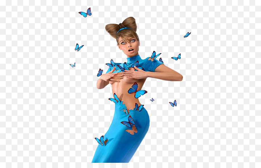 Femme Aux Papillons，Papillons PNG