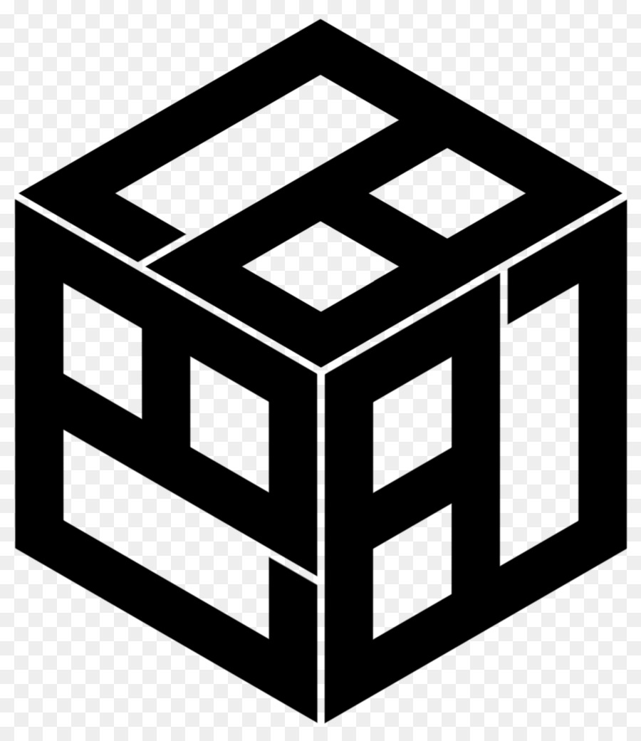 Cube Noir，3d PNG