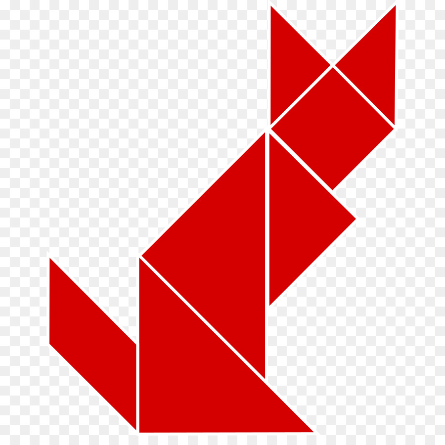 Oiseau Tangram Rouge，Puzzle PNG