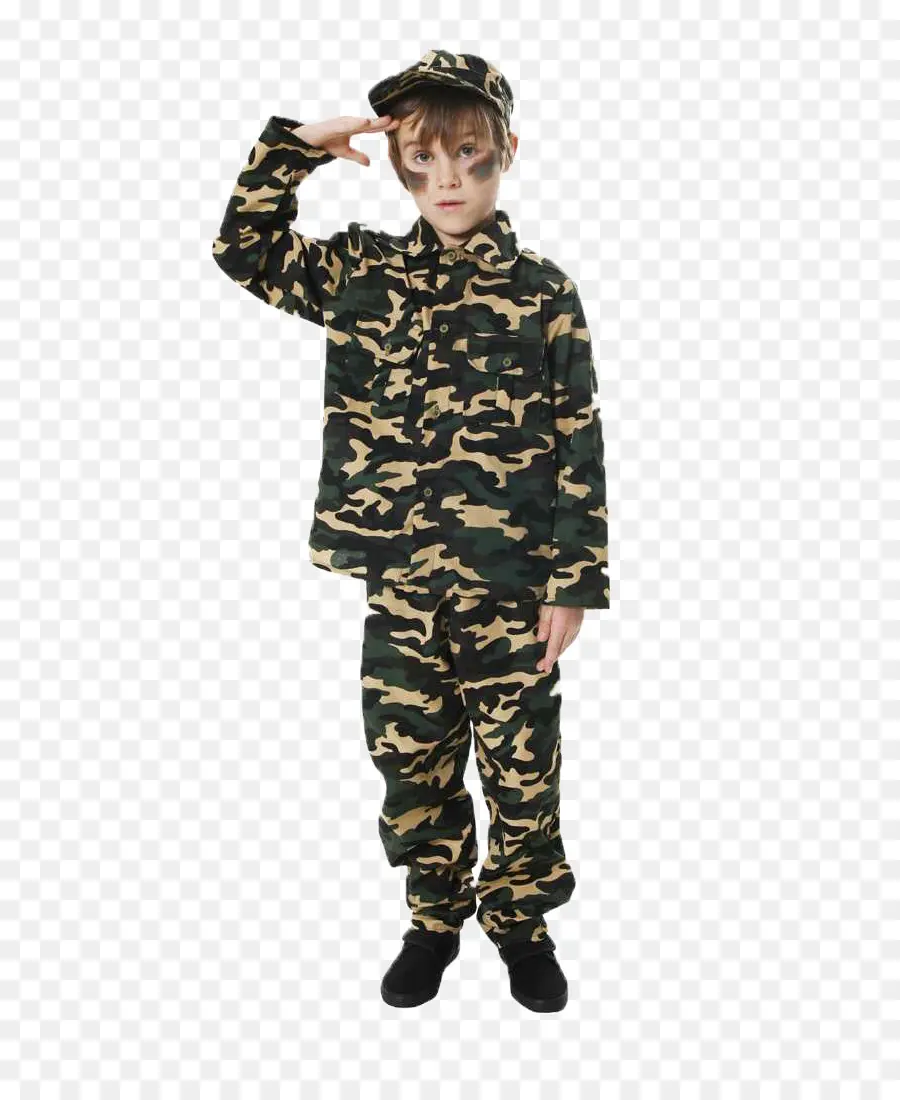 Uniforme De Camouflage，Saluer PNG