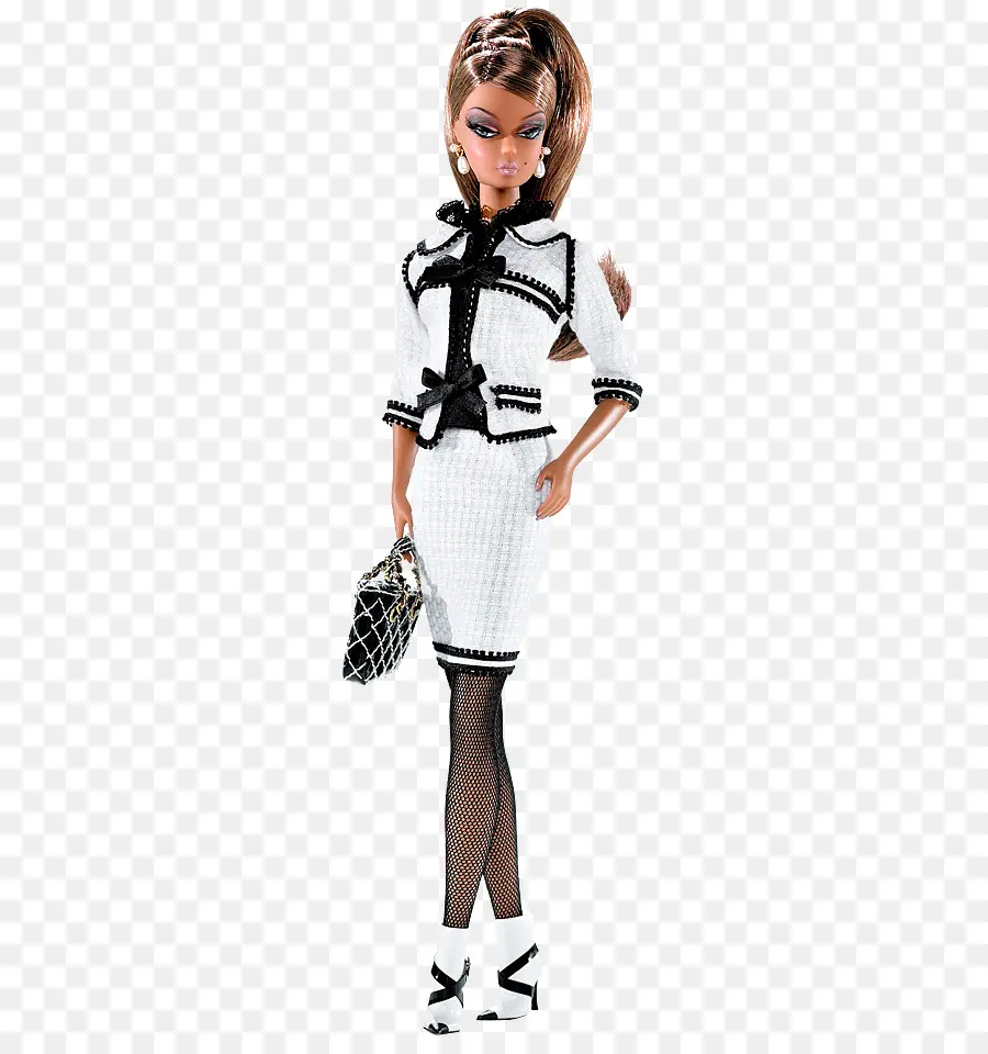 Poupée Barbie En Tenue Blanche，Mode PNG