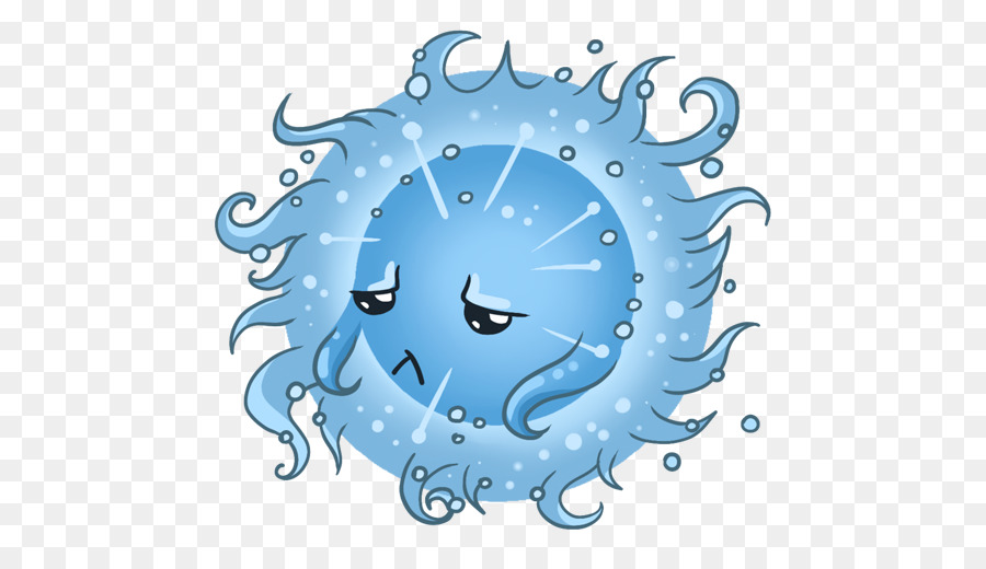 Cellule Bleue Triste，Microbe PNG