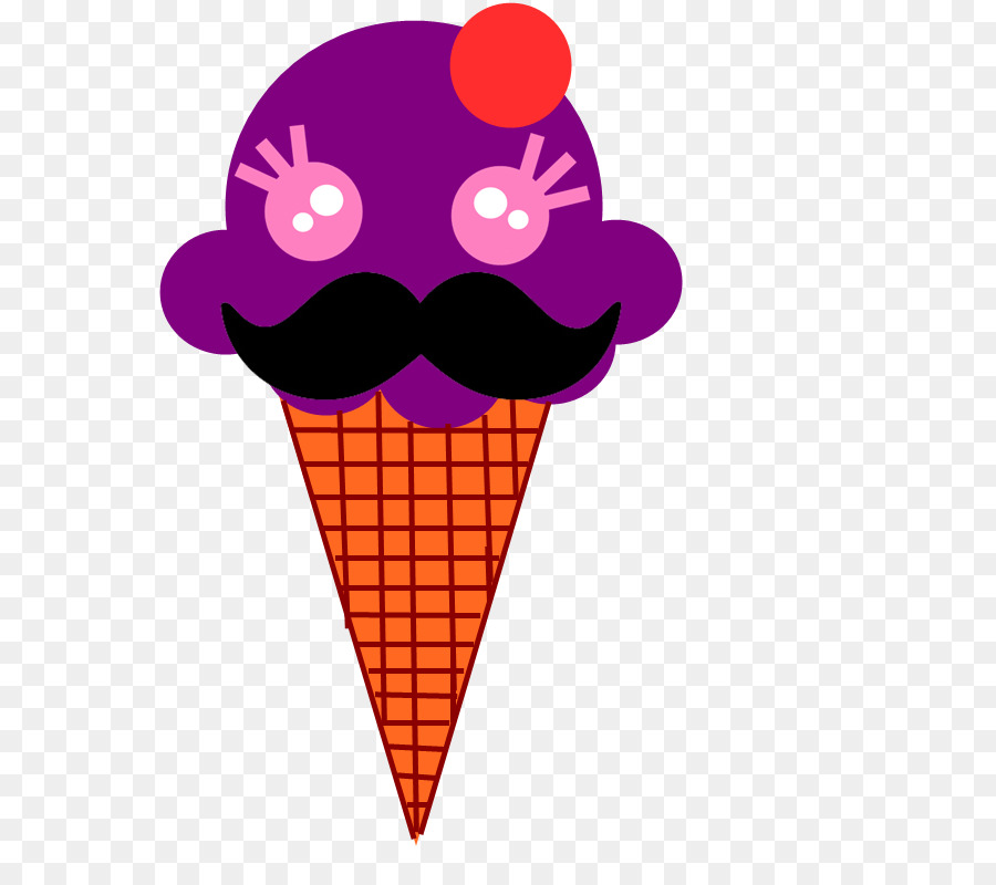 Cornet De Crème Glacée，Moustache PNG