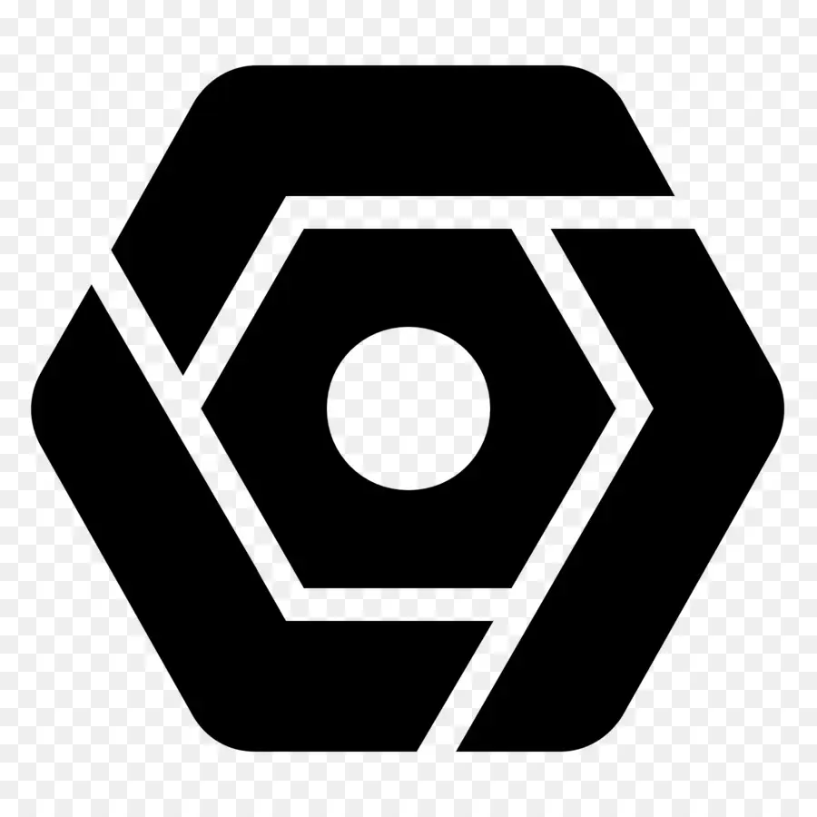 Symbole Hexagonal，Noir PNG