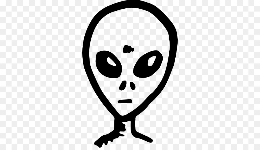 Dessin Extraterrestre，Noir Et Blanc PNG