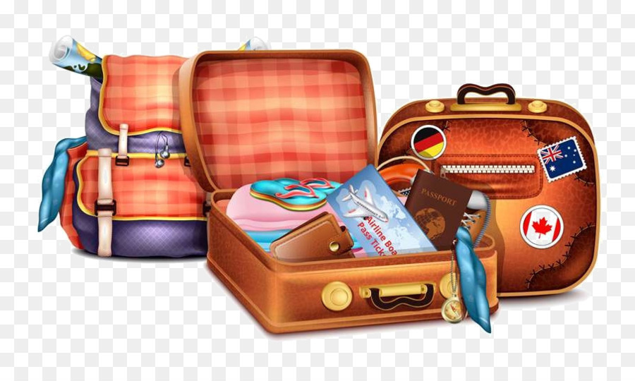 Valise Remplie，Bagage PNG