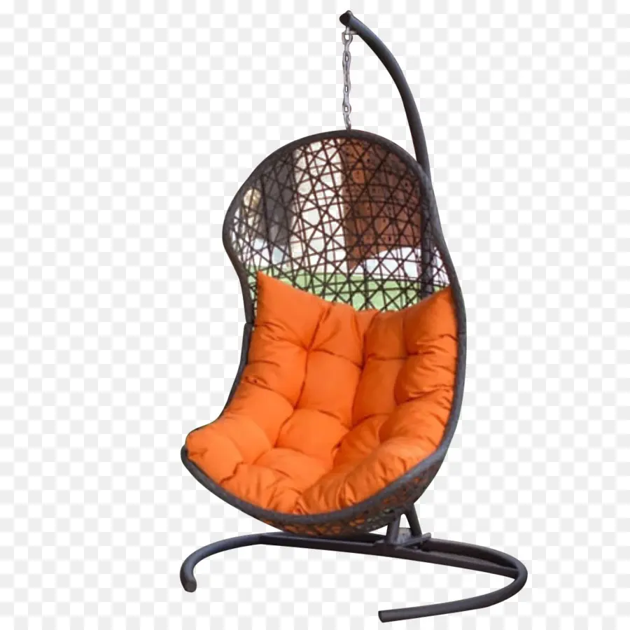 Chaise Suspendue，Coussin Orange PNG